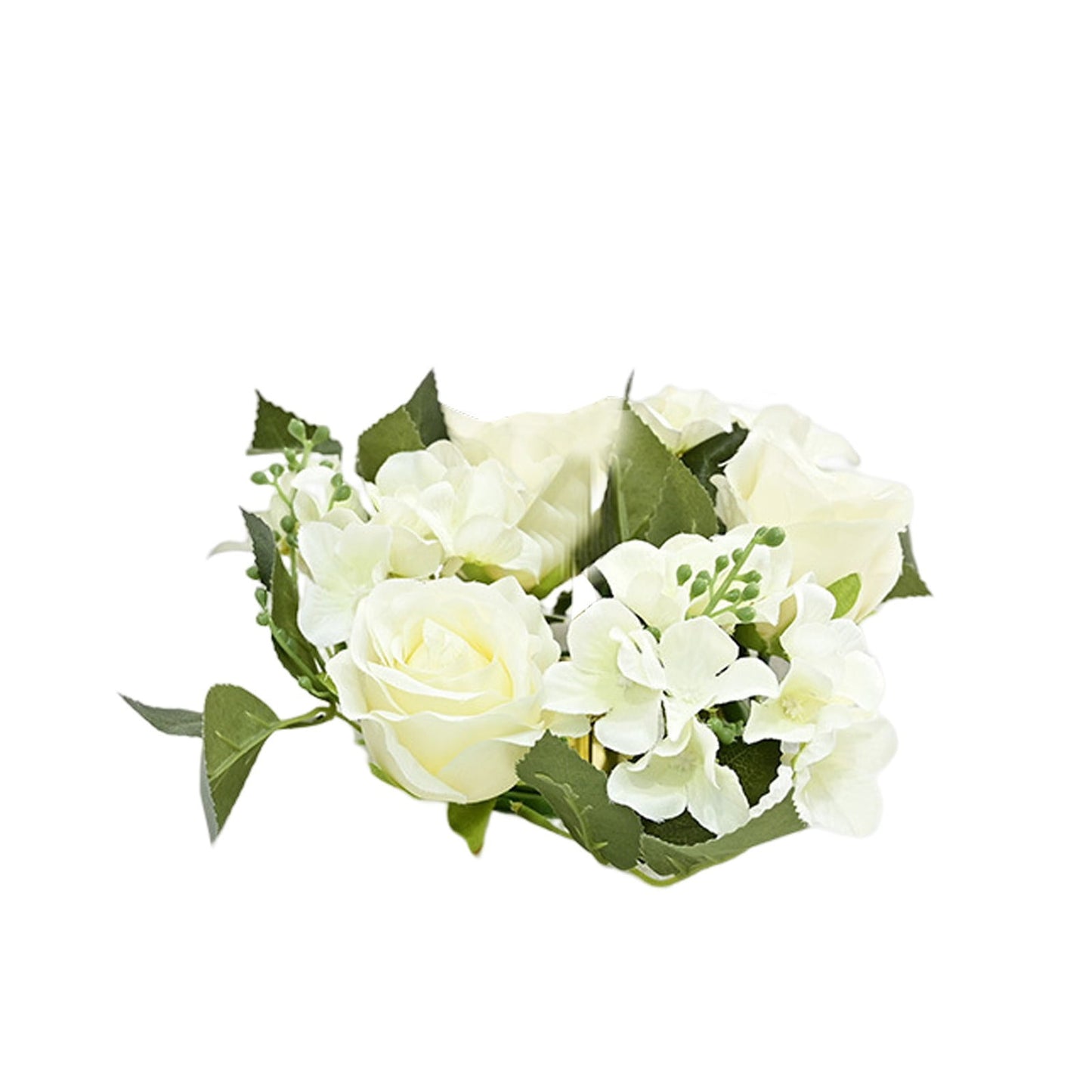 Clearance! JWDX Simulated Pendant, Artificial Flowers Promotion, Simulation Rose Wreath 20Cm Candlestick Wreath Christmas Decoration Window Prop Table Wedding Decoration Flowers E A