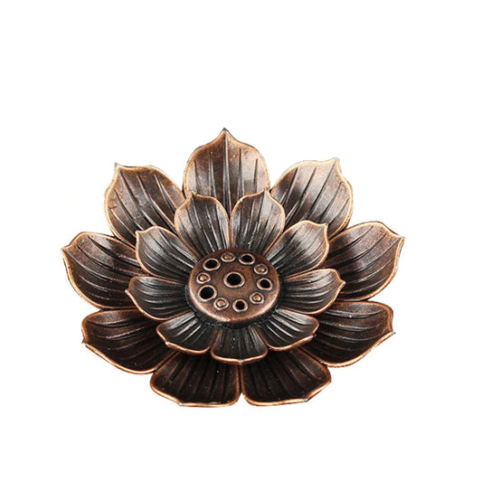 JWDX Rack Clearance! Ash Incense with Burner Brass Flower Burner Yoga Catcher Rack Stick Incense Tea Other, Storage Rack Promotion Include 1*Sandalwood Tray Brown