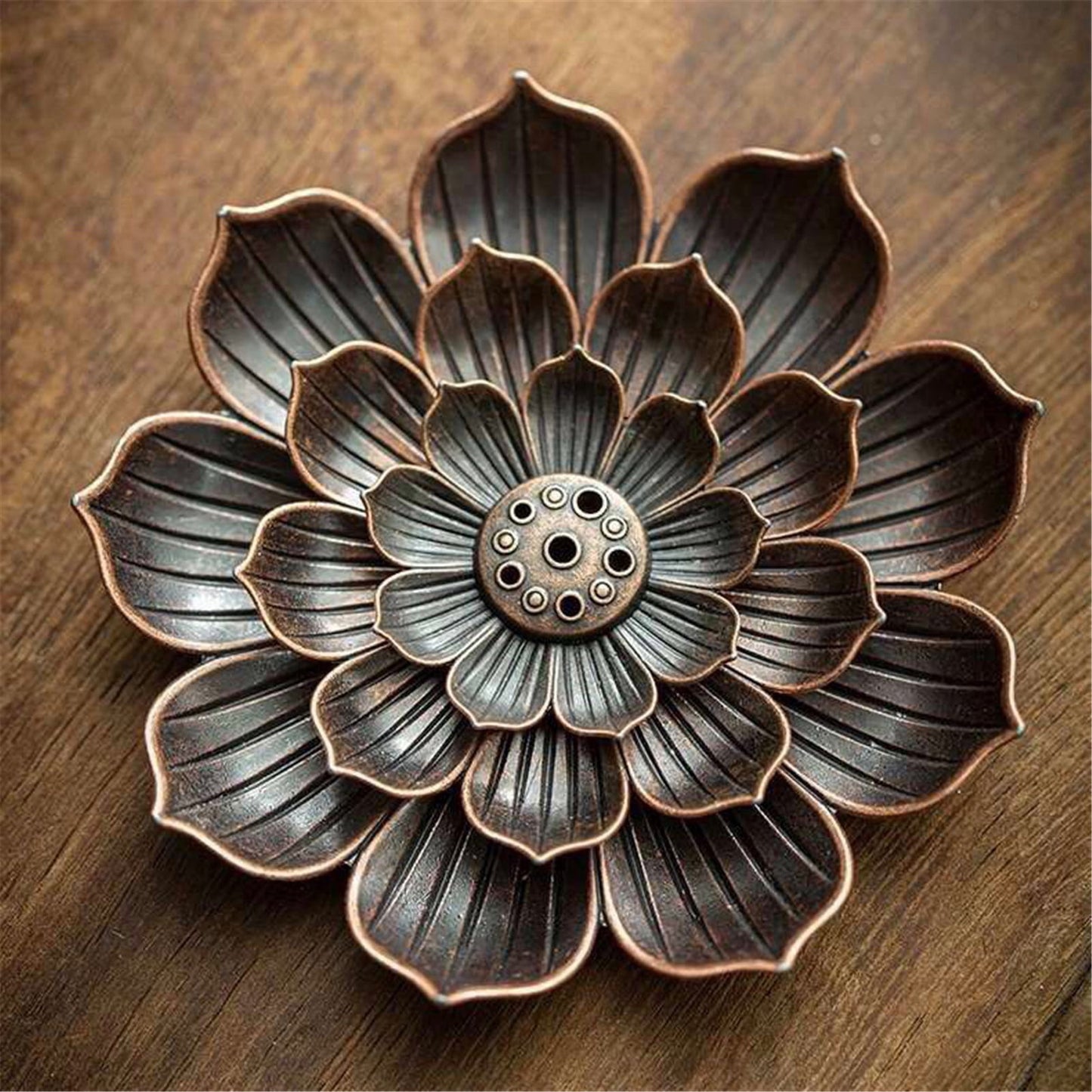 JWDX Rack Clearance! Ash Incense with Burner Brass Flower Burner Yoga Catcher Rack Stick Incense Tea Other, Storage Rack Promotion Include 1*Sandalwood Tray Brown
