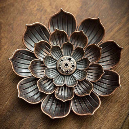 JWDX Rack Clearance! Ash Incense with Burner Brass Flower Burner Yoga Catcher Rack Stick Incense Tea Other, Storage Rack Promotion Include 1*Sandalwood Tray Brown