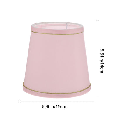 Ortofally Drum Lamp Shade Linen Fabric Lamp Cover Chandelier Lamp Shades for Chandeliers Lights Table Floor Wall Lamps Replacement 17.00X16.00X4.00CM Pink