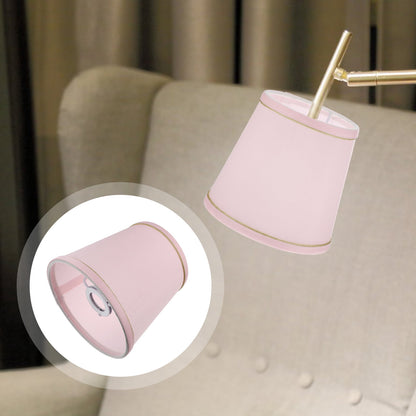 Ortofally Drum Lamp Shade Linen Fabric Lamp Cover Chandelier Lamp Shades for Chandeliers Lights Table Floor Wall Lamps Replacement 17.00X16.00X4.00CM Pink