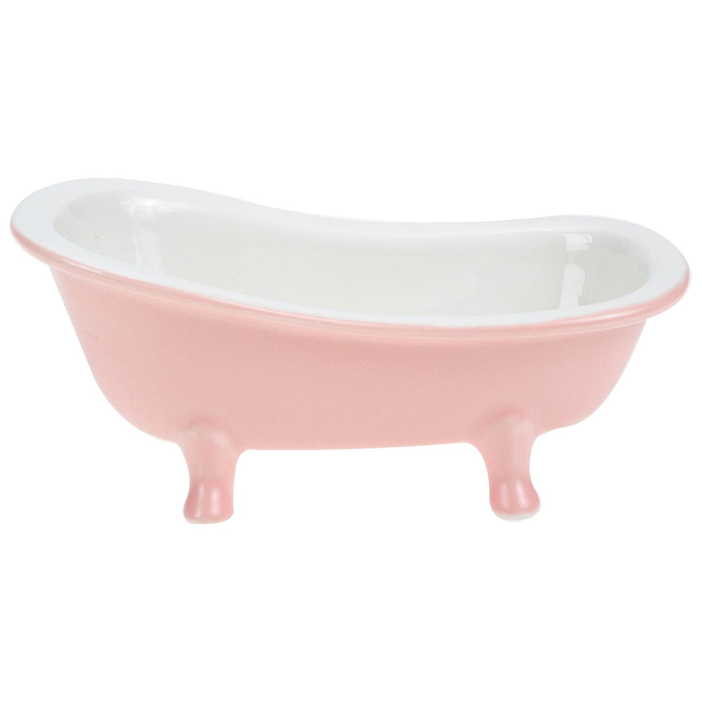 SWETRACE Bathtub Shaped Flower Pot Pink Ceramic 1Set 6.3x3.5x2.8in