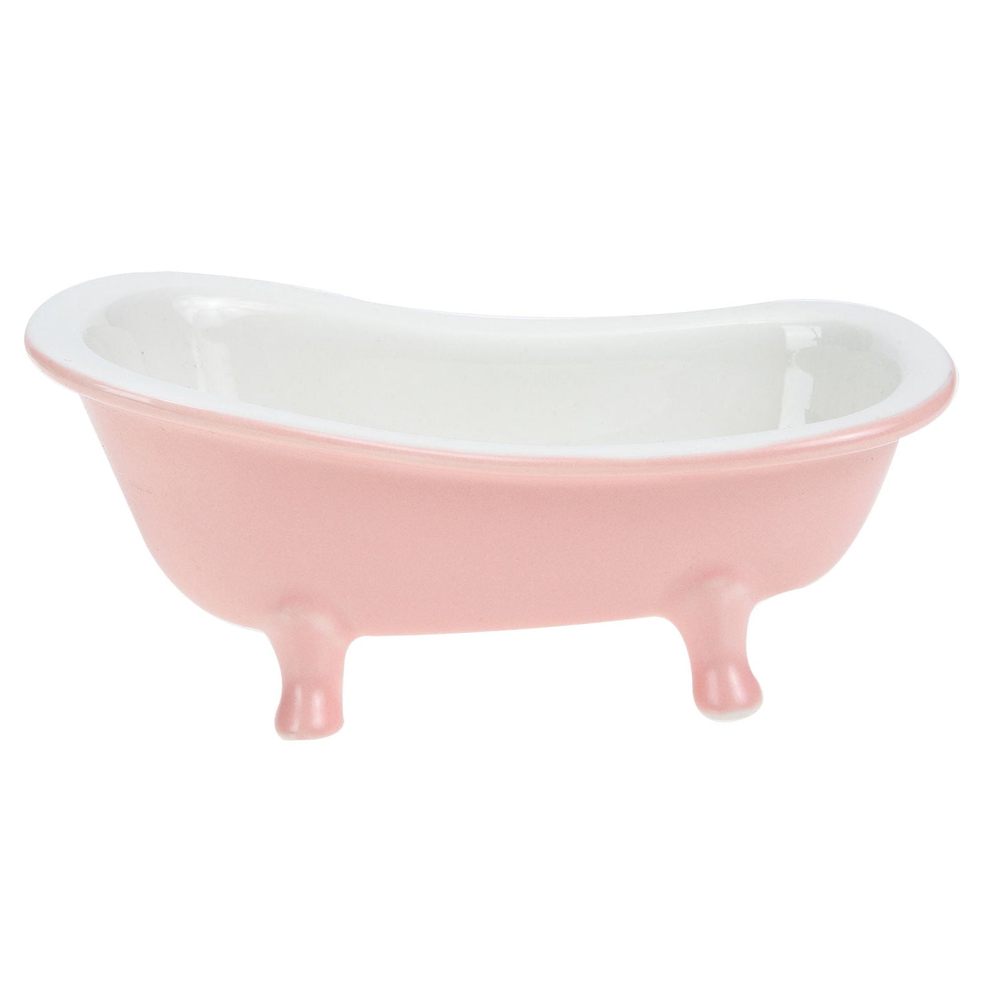 SWETRACE Bathtub Shaped Flower Pot Pink Ceramic 1Set 6.3x3.5x2.8in