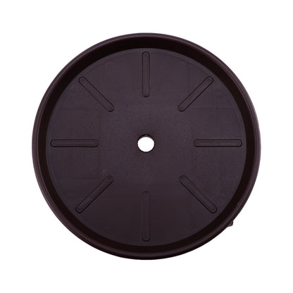 Worgeous Movable Flower Pot Mat with Water Box for Plants Made of Durable Plastic in Brown 27CM Outside