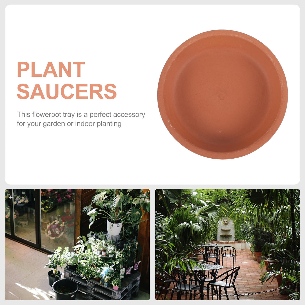 Worgeous 5 Pcs Flower Pot Holder Base Terracotta Indoor Plant Plants