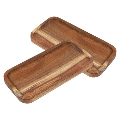 SWETRACE Wood Fruit Tray Wooden Tray Multi-Color 2Set