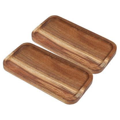 SWETRACE Wood Fruit Tray Wooden Tray Multi-Color 2Set
