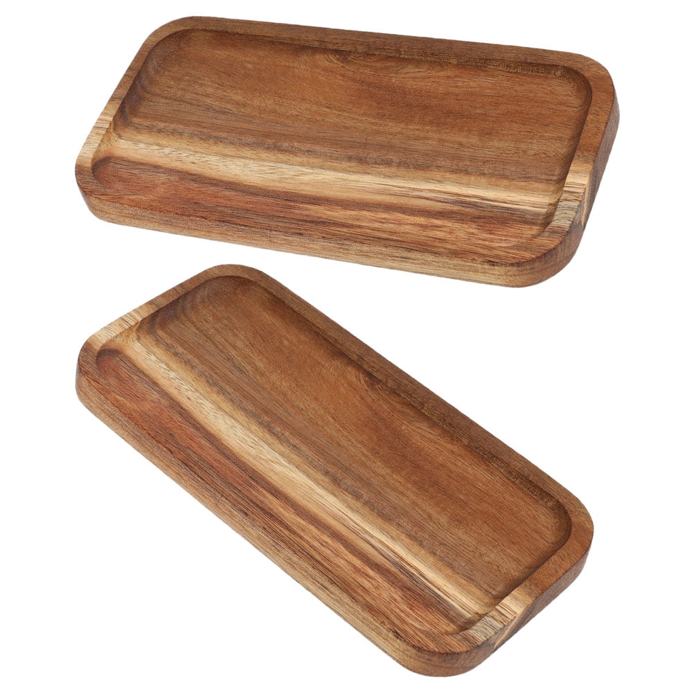 SWETRACE Wood Fruit Tray Wooden Tray Multi-Color 2Set