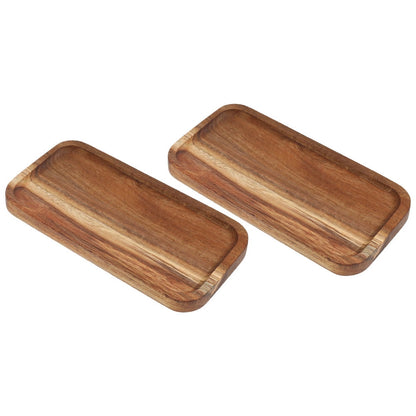 SWETRACE Wood Fruit Tray Wooden Tray Multi-Color 2Set