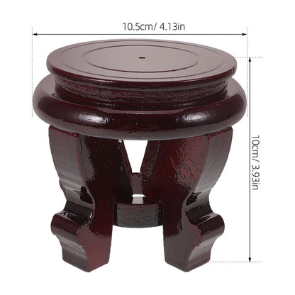 Indoor Flowerpot Stand Vase Display Stool Wood Brown Gardeners Living Room 1Pack