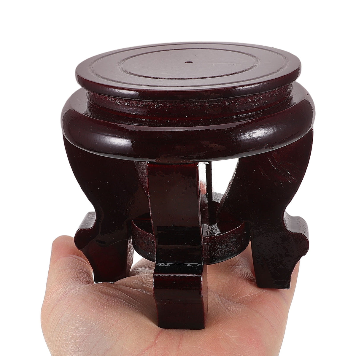 Indoor Flowerpot Stand Vase Display Stool Wood Brown Gardeners Living Room 1Pack