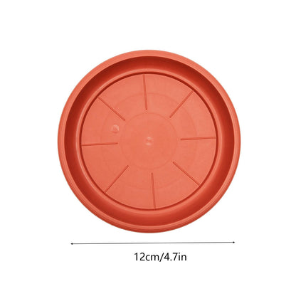 Heavy Duty Plastic Plant Saucer - 8 Inch Round Flower Pot Drip Tray, Durable Flowerpot Base for Indoor/Outdoor Use, Water Catcher for Potted Plants, Easy to Clean, Black B
