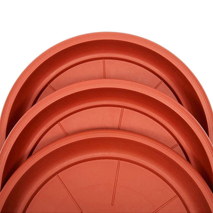 Heavy Duty Plastic Plant Saucer - 8 Inch Round Flower Pot Drip Tray, Durable Flowerpot Base for Indoor/Outdoor Use, Water Catcher for Potted Plants, Easy to Clean, Black B