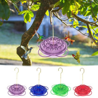 Hummingbird Feeder, Ant and Bee Proof, Feeders for Outdoors Hanging, Easy to Clean and Refill, Hanging Flower Shaped Hooked Hummingbird Feeder Flower Shaped Bird Feeder Red