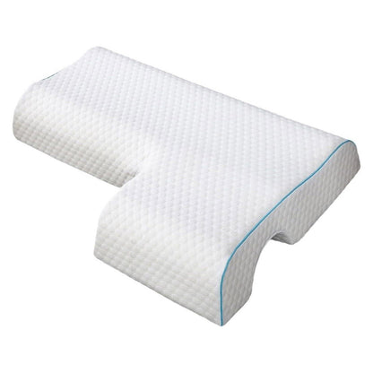 Memory Foam Cuddle Pillow, Shoulder Pillow for Side Sleepers, Arm Pillow with Arm Hole for Sleeping, Side Sleeper Pillow for Arm Pressure Relief with Breathable Pillowcase, 27.2x19.3 27.2" x 19.3" A