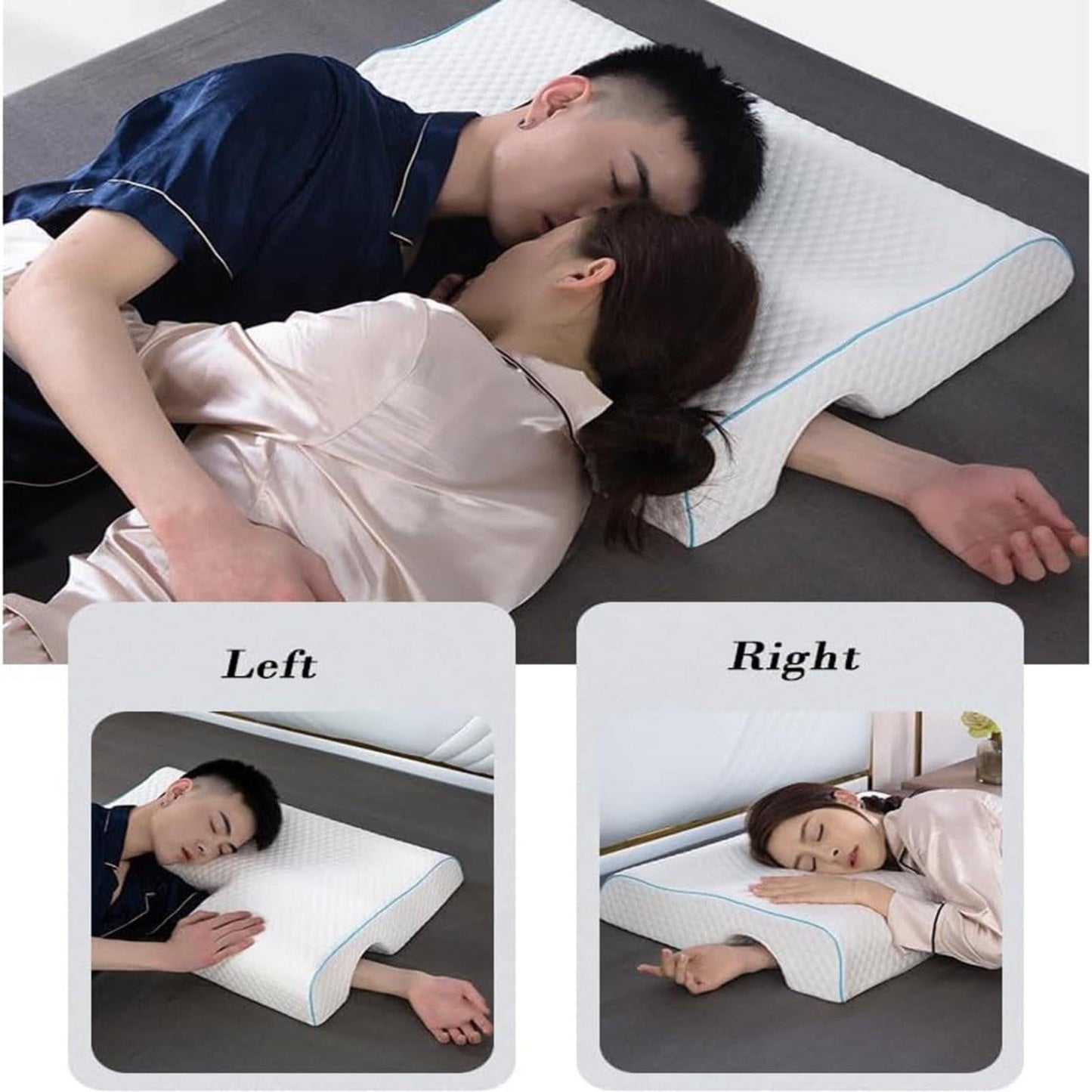 Memory Foam Cuddle Pillow, Shoulder Pillow for Side Sleepers, Arm Pillow with Arm Hole for Sleeping, Side Sleeper Pillow for Arm Pressure Relief with Breathable Pillowcase, 27.2x19.3 27.2" x 19.3" A