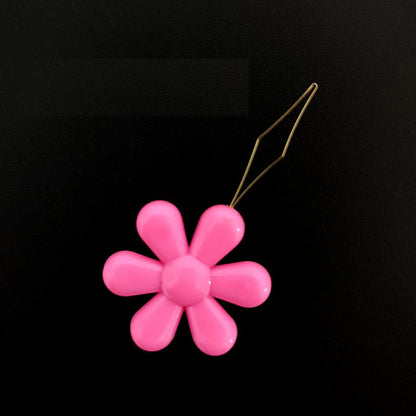 CGZQFEI Embroidery Needle Threader Tool Plastic Flower Head Sewing Machine Needle Threader for Hand Sewing Cross Stitch Craft Knitting Quilting (Mix Colors) One Size Pink1