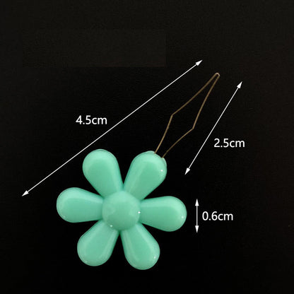 CGZQFEI Embroidery Needle Threader Tool Plastic Flower Head Sewing Machine Needle Threader for Hand Sewing Cross Stitch Craft Knitting Quilting (Mix Colors) One Size Pink1