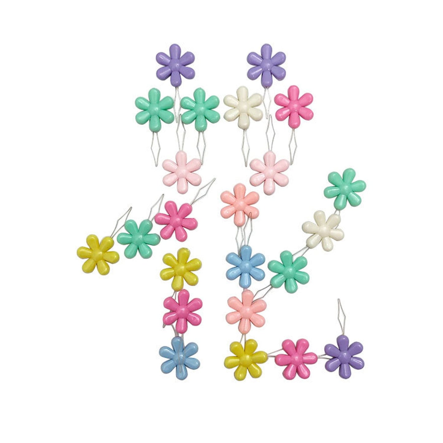 CGZQFEI Embroidery Needle Threader Tool Plastic Flower Head Sewing Machine Needle Threader for Hand Sewing Cross Stitch Craft Knitting Quilting (Mix Colors) One Size Pink1