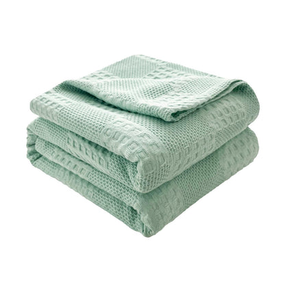 Soft Warm Blanket - Pure Cotton Lightweight Bedding | Breathable & Big Size 200*230cm | Cozy Cotton Blanket for Sofa & Bed | Warm & Soft Home Textiles for Year-Round Use(I) I