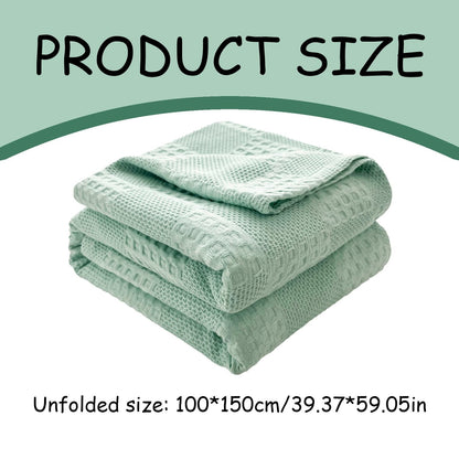 Soft Warm Blanket - Pure Cotton Lightweight Bedding | Breathable & Big Size 200*230cm | Cozy Cotton Blanket for Sofa & Bed | Warm & Soft Home Textiles for Year-Round Use(I) I