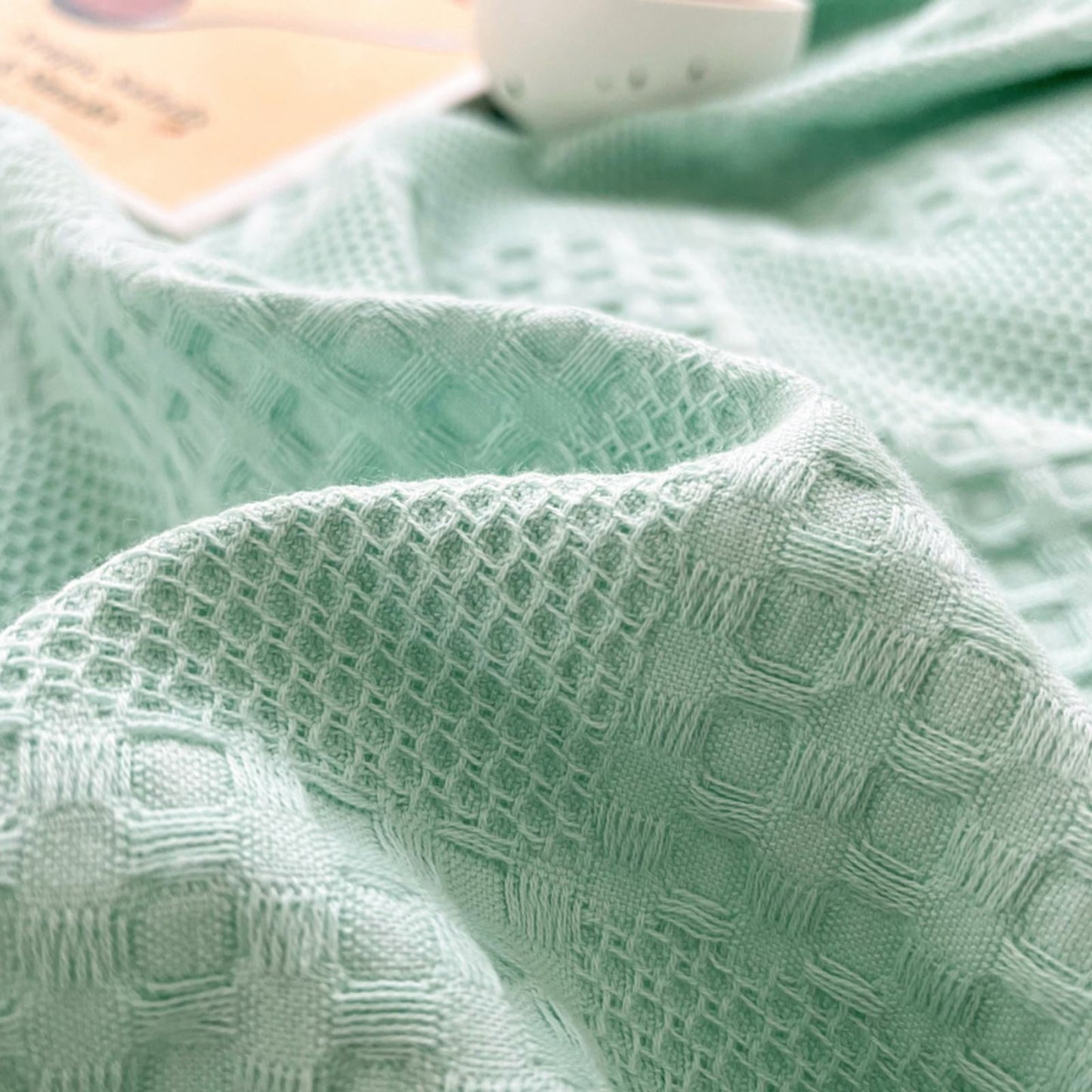 Soft Warm Blanket - Pure Cotton Lightweight Bedding | Breathable & Big Size 200*230cm | Cozy Cotton Blanket for Sofa & Bed | Warm & Soft Home Textiles for Year-Round Use(I) I