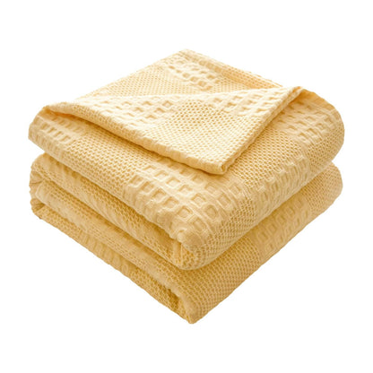 Soft Warm Blanket - Pure Cotton Lightweight Bedding | Breathable & Big Size 200*230cm | Cozy Cotton Blanket for Sofa & Bed | Warm & Soft Home Textiles for Year-Round Use(I) K
