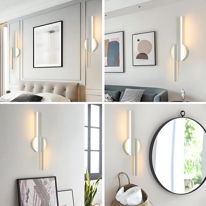 Battery Operated Wall Sconces, 360°Rotation Wireless Rechargeable Lights, Dimmable Detachable Lamp With 3000K-6000K Infinite Dimming,Wall Lamps Mood Led Corridor Wall Lamp White