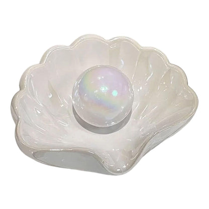 Soap Dish Shell - Soap Holder - Soap Dish - Bathroom Accessories - Jewelry Dish - Toilet Furnishings - Storage Dish - Home Decoration - Key Tray - Make Up Sponge Holder - Luxury Bathroom Interior - Gift Tip - Mother of Pearl White - 1 Piece