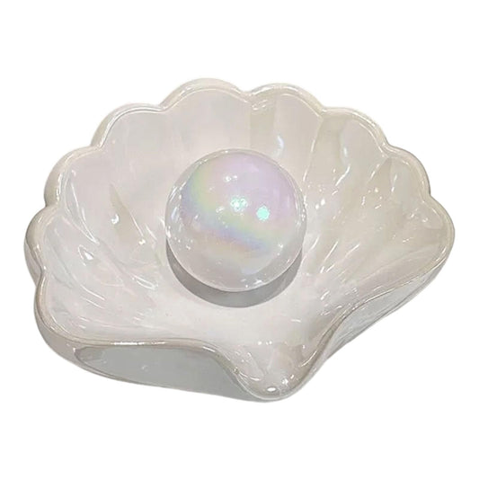 Soap Dish Shell - Soap Holder - Soap Dish - Bathroom Accessories - Jewelry Dish - Toilet Furnishings - Storage Dish - Home Decoration - Key Tray - Make Up Sponge Holder - Luxury Bathroom Interior - Gift Tip - Mother of Pearl White - 1 Piece