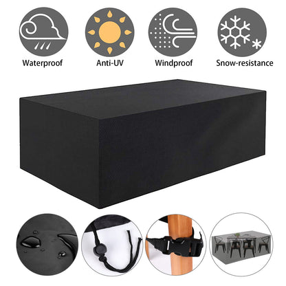 Rectangular Patio Table Cover Heavy Duty Waterproof Outdoor Furniture Set Cover