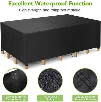Rectangular Patio Table Cover Heavy Duty Waterproof Outdoor Furniture Set Cover