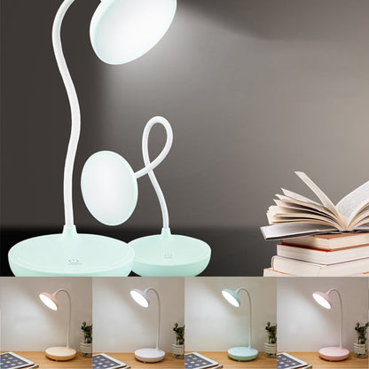 LED Desk Lamp with USB Ports,Touch Desk Lamps for Home Office with 3 Brightness Desk Light with Small Night Light,Reading Lamp Table Lamp for Bedroom Bedside Study（Pink） by Fakrich White