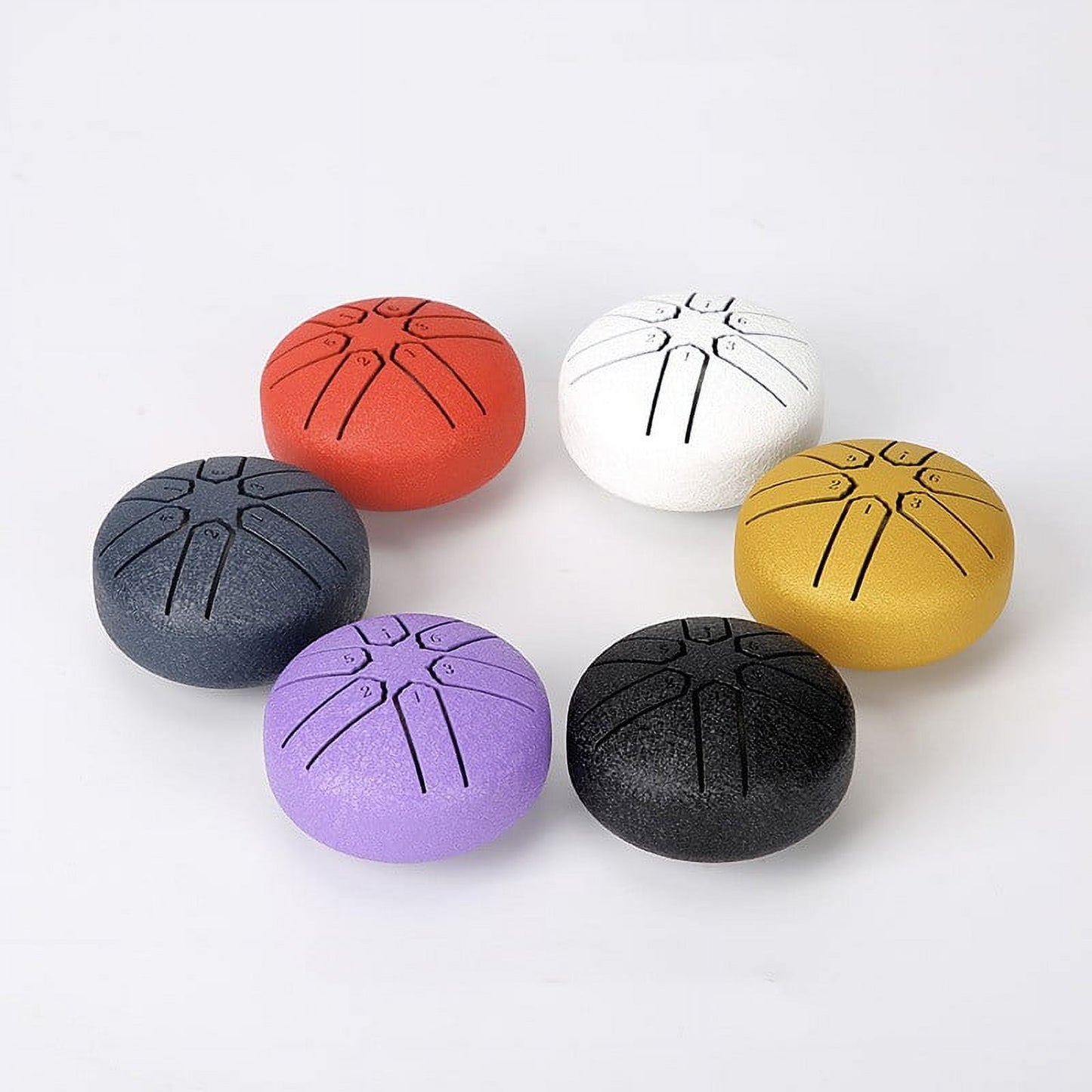 Mini Steel Tongue Drum - Buddha Stone Handpan Drum for Kids & Adults, Meditation & Yoga Gift One Size White