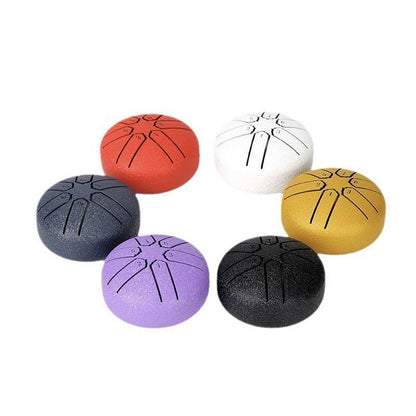 Mini Steel Tongue Drum - Buddha Stone Handpan Drum for Kids & Adults, Meditation & Yoga Gift One Size White