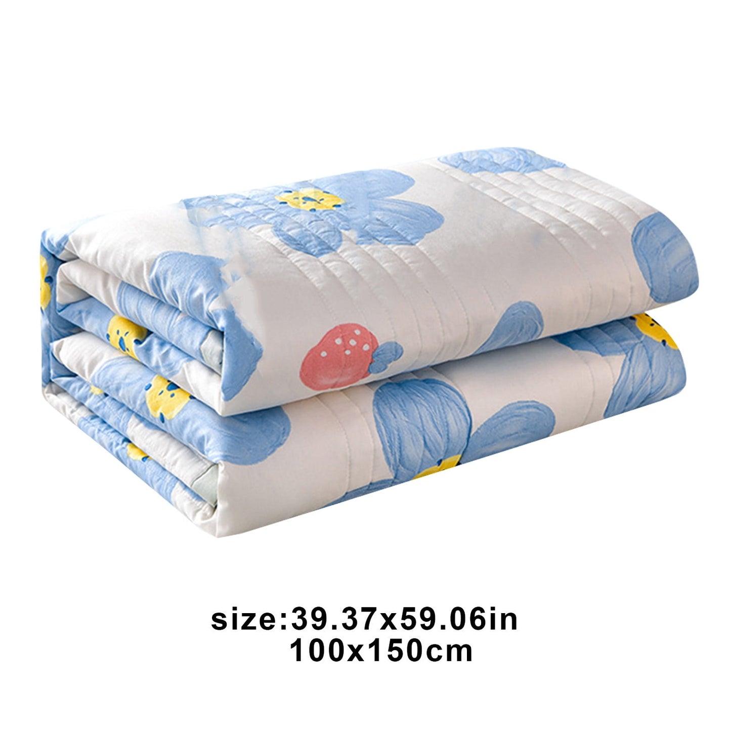 Quilts for Queen Bed Light Bedspreads,Soft Bed Summer Quilt Lightweight Microfiber Bedspread,Modern Style Flowers Pattern Coverlet for All Season Blue