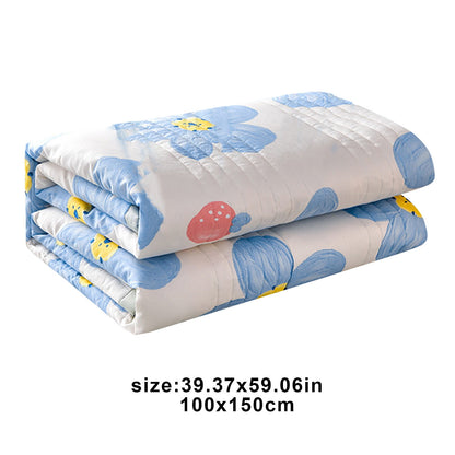 Quilts for Queen Bed Light Bedspreads,Soft Bed Summer Quilt Lightweight Microfiber Bedspread,Modern Style Flowers Pattern Coverlet for All Season Blue