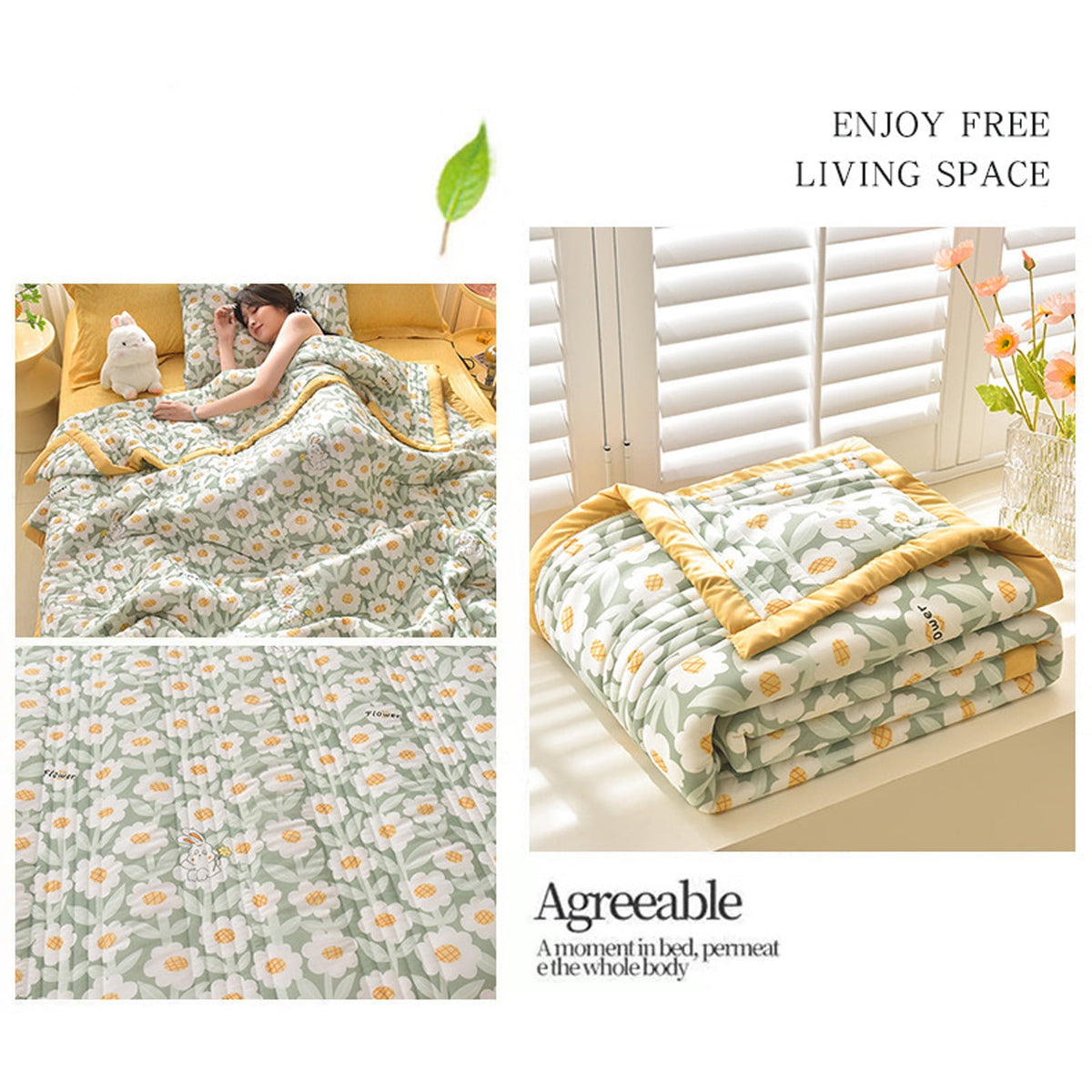 Quilts for Queen Bed Light Bedspreads,Soft Bed Summer Quilt Lightweight Microfiber Bedspread,Modern Style Flowers Pattern Coverlet for All Season multicolor H