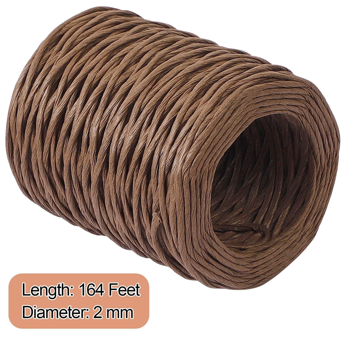 1 Rolls Floral Bind Wire Wrap Twine,Tutuviw Vine Wire Waterproof Paper Wrapped Rope Metal Wire for Flower Bouquets Flower Crowns, Artificial Flower Making, DIY Projects,Wedding Decorating (Brown) Brown