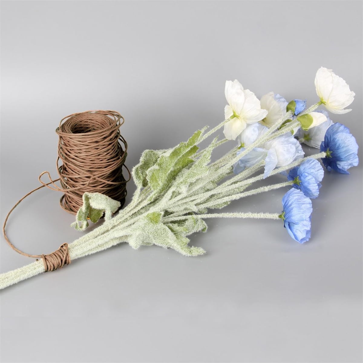1 Rolls Floral Bind Wire Wrap Twine,Tutuviw Vine Wire Waterproof Paper Wrapped Rope Metal Wire for Flower Bouquets Flower Crowns, Artificial Flower Making, DIY Projects,Wedding Decorating (Brown) Brown