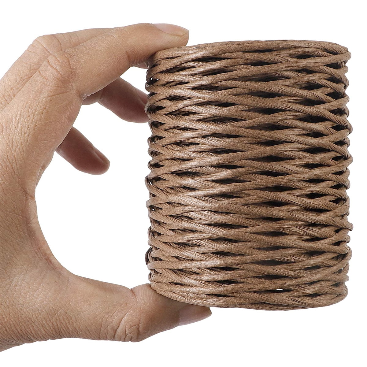 1 Rolls Floral Bind Wire Wrap Twine,Tutuviw Vine Wire Waterproof Paper Wrapped Rope Metal Wire for Flower Bouquets Flower Crowns, Artificial Flower Making, DIY Projects,Wedding Decorating (Brown) Brown