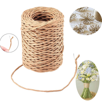 1 Rolls Floral Bind Wire Wrap Twine,Tutuviw Vine Wire Waterproof Paper Wrapped Rope Metal Wire for Flower Bouquets Flower Crowns, Artificial Flower Making, DIY Projects,Wedding Decorating (Brown) Light Brown