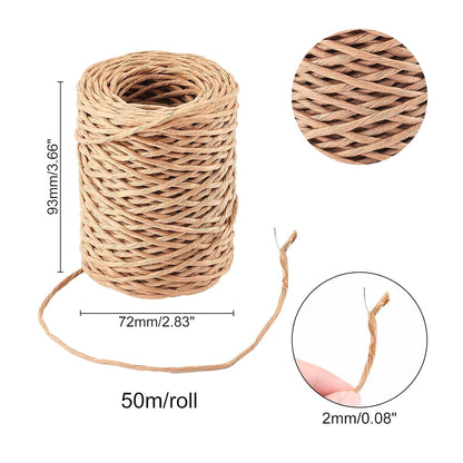 1 Rolls Floral Bind Wire Wrap Twine,Tutuviw Vine Wire Waterproof Paper Wrapped Rope Metal Wire for Flower Bouquets Flower Crowns, Artificial Flower Making, DIY Projects,Wedding Decorating (Brown) Light Brown