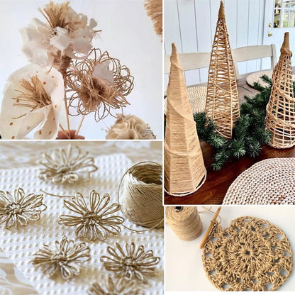 1 Rolls Floral Bind Wire Wrap Twine,Tutuviw Vine Wire Waterproof Paper Wrapped Rope Metal Wire for Flower Bouquets Flower Crowns, Artificial Flower Making, DIY Projects,Wedding Decorating (Brown) Light Brown