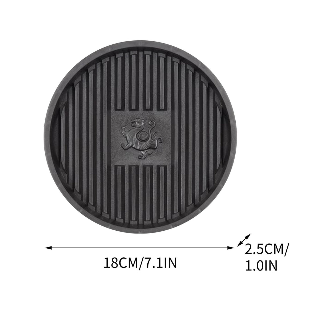 10 Inch Plant Saucer Tray,Decorative Flower Pot Drip Tray, Non-Slip Water Catch Basin for Indoor/Outdoor Potted Plants - Leak Proof Plant Mat for Furniture Protection Black