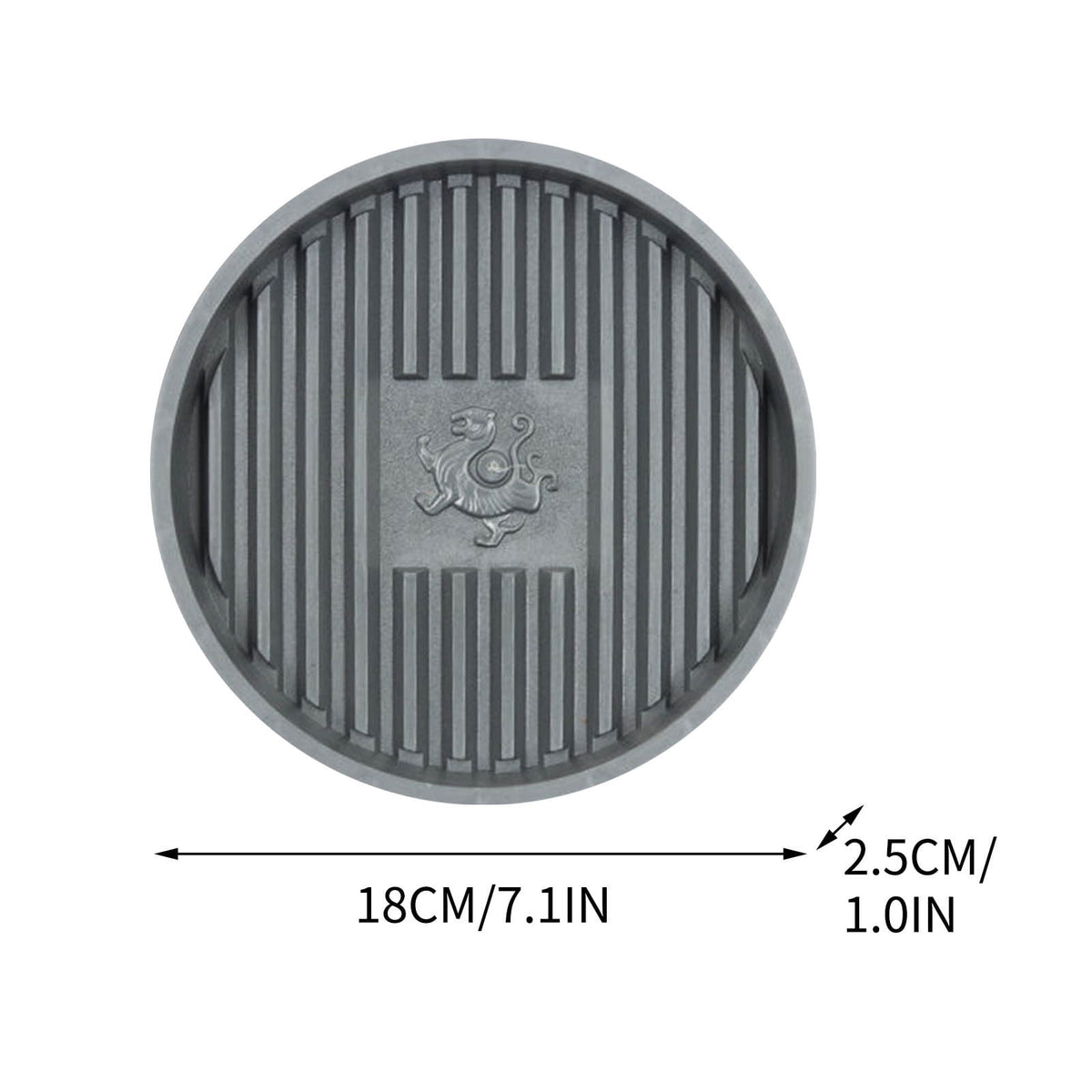 10 Inch Plant Saucer Tray,Decorative Flower Pot Drip Tray, Non-Slip Water Catch Basin for Indoor/Outdoor Potted Plants - Leak Proof Plant Mat for Furniture Protection Gray