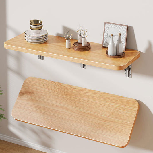 Floating Balcony Railing Table, Outdoor Indoor Wall Mounted Folding Table, Wall Mounted Shelves, Wall Foldable Shelves, Board Shelves, for Bedroom, Living Room, Kitchen Brown