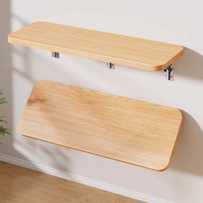 Floating Balcony Railing Table, Outdoor Indoor Wall Mounted Folding Table, Wall Mounted Shelves, Wall Foldable Shelves, Board Shelves, for Bedroom, Living Room, Kitchen Brown