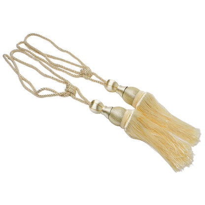 2pcs Large Tie Backs Ball Tassel Curtain Rope Tieback Gold